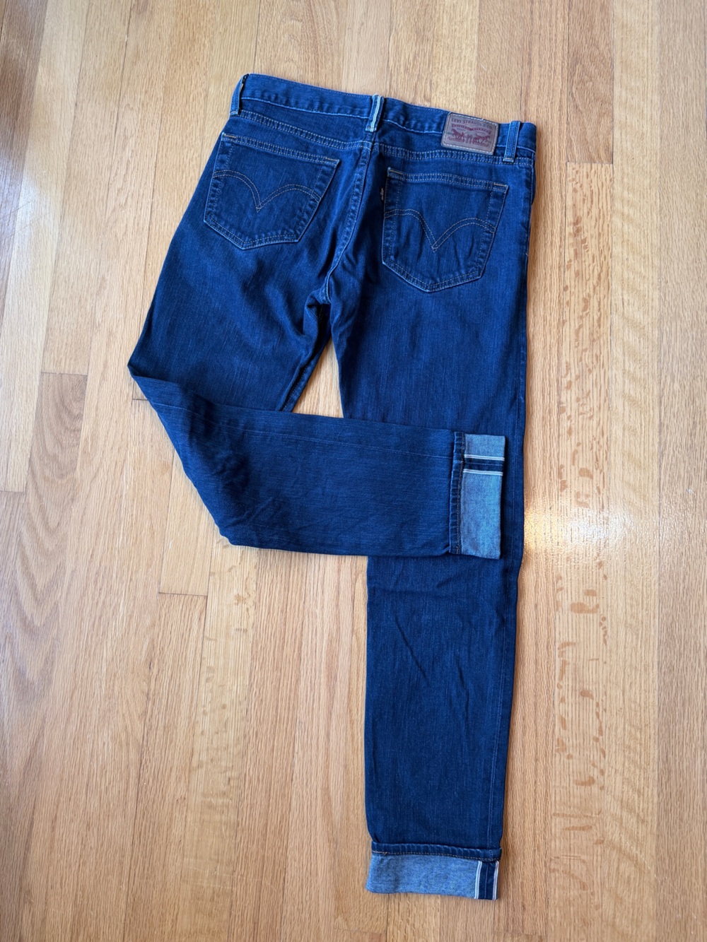 Levi's Boyfriend Skinny Fit Indigo Dark Wash Jeans Women's 27 Mid Rise